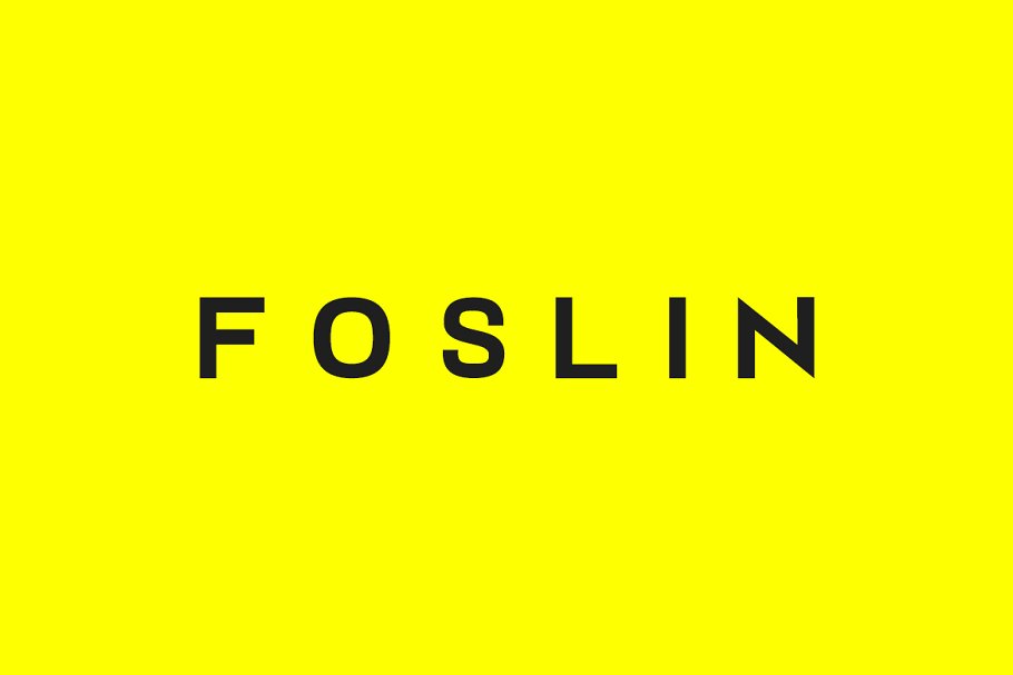 Пример шрифта Foslin